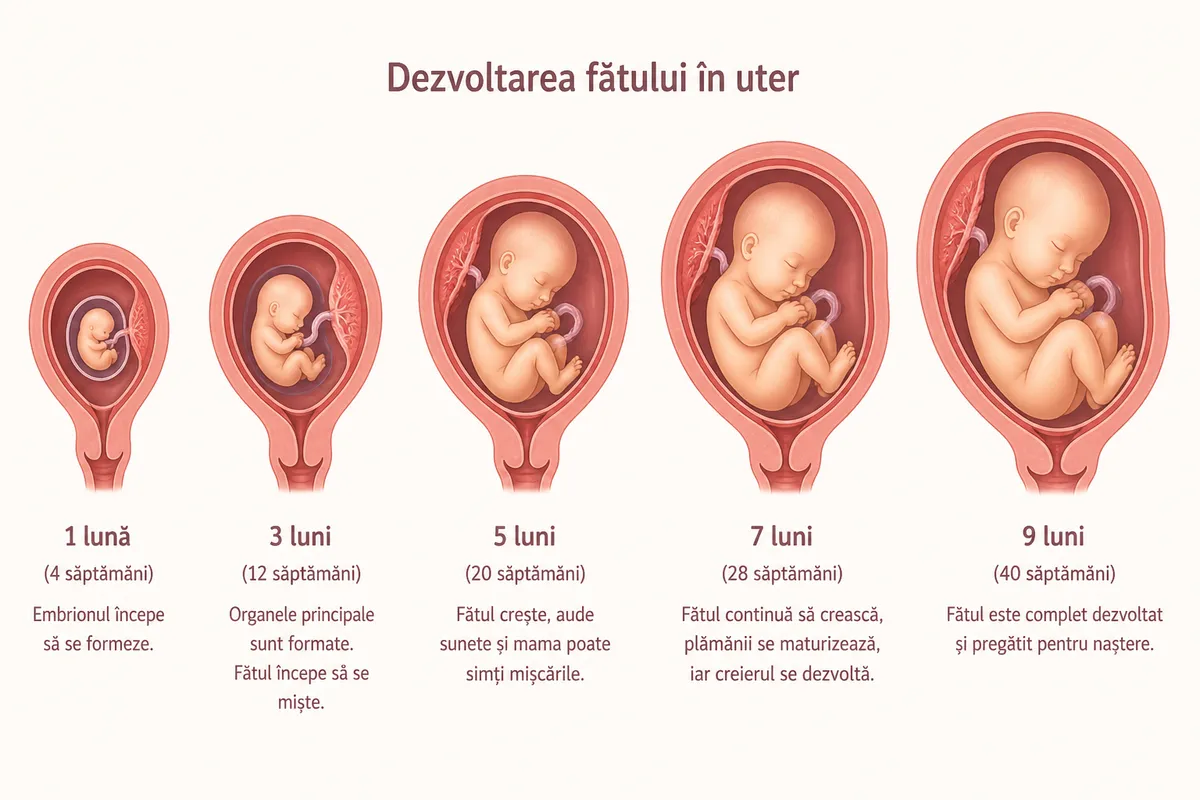 dezvoltarea fătului în timpul sarcinii etape
