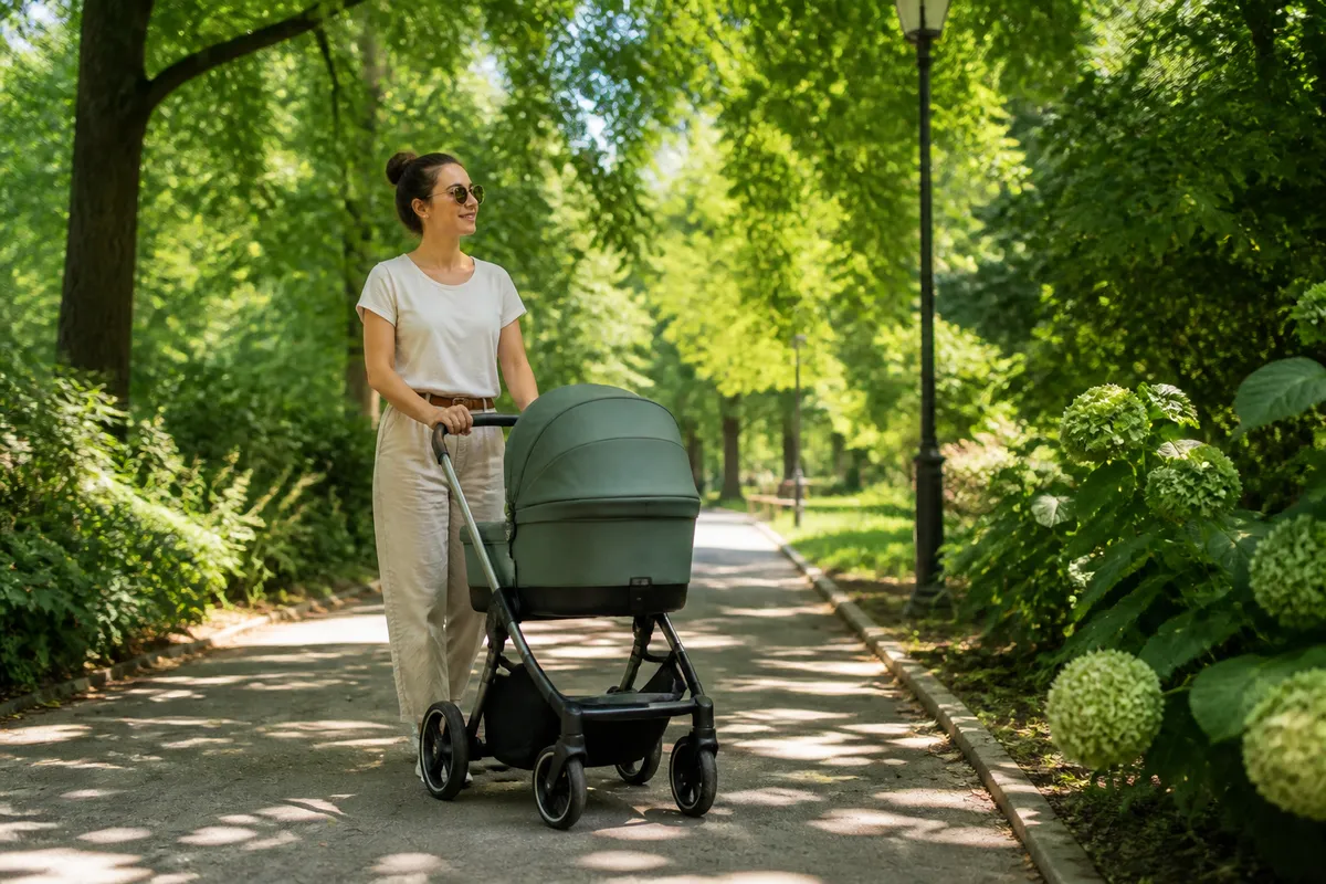 plimbare bebeluș parc vara activități aer liber