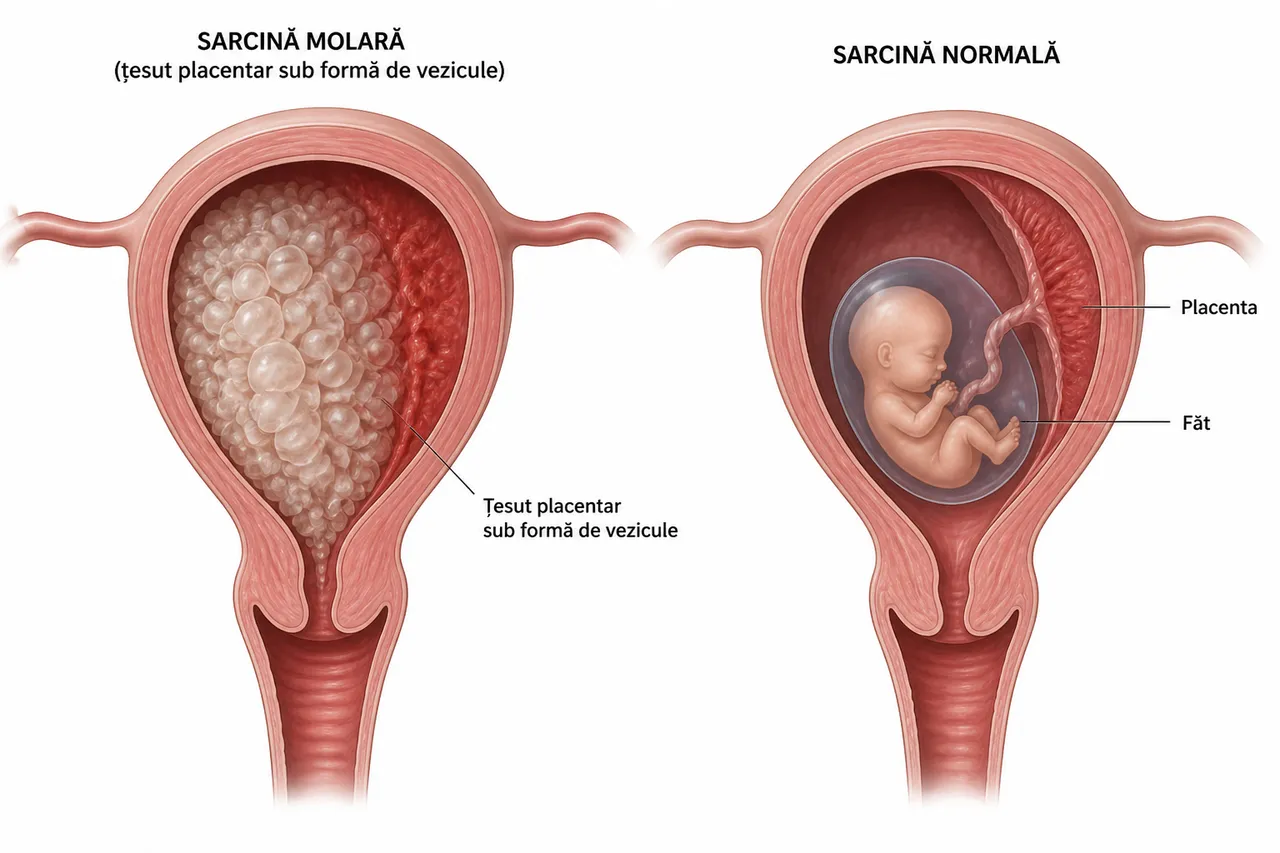 sarcina molara mola hidatiforma tesut placentar anormal