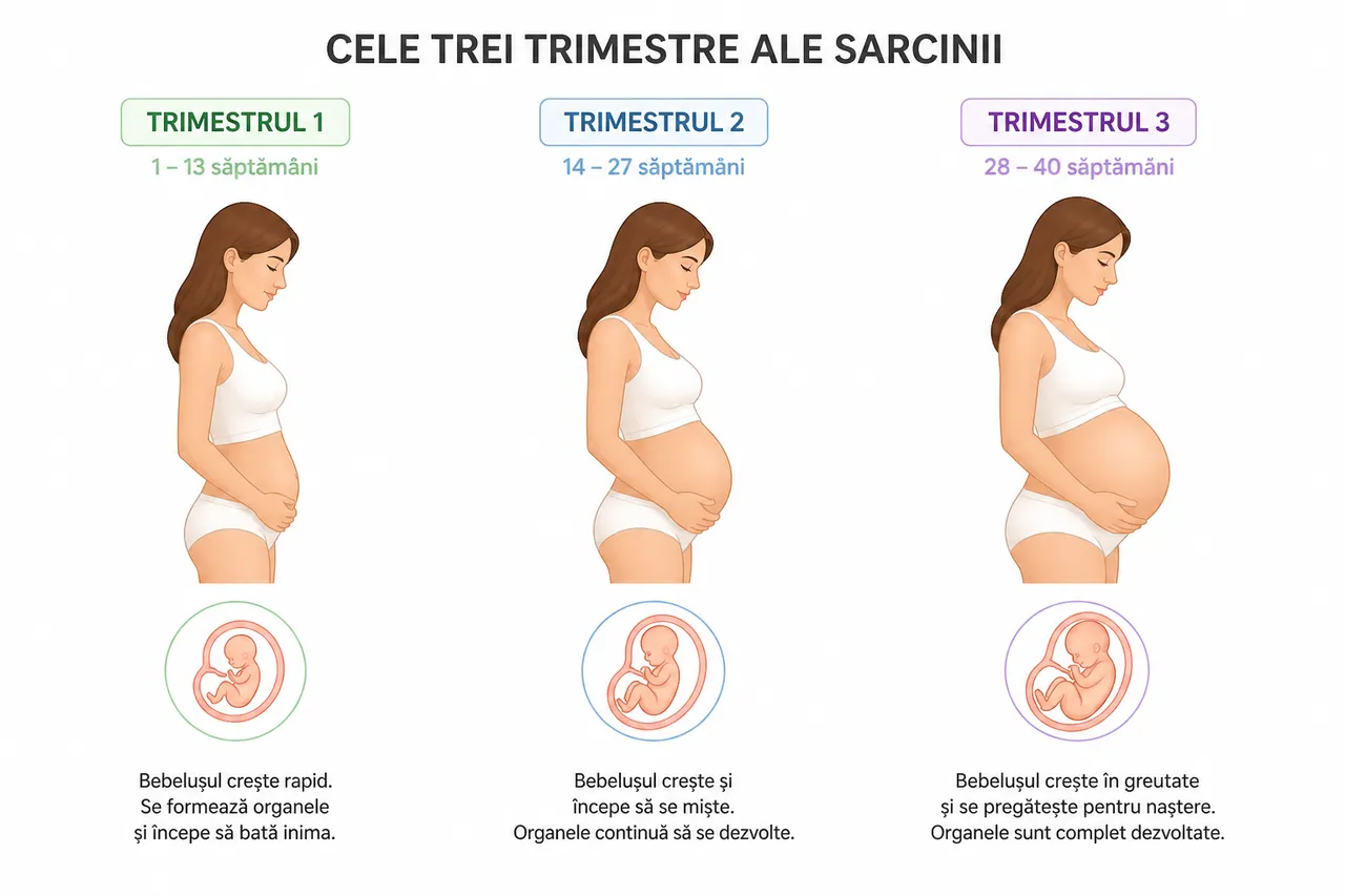trimestrele sarcinii explicație practică