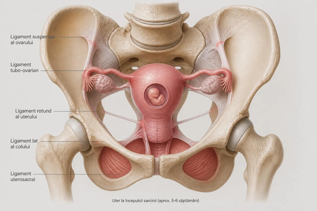 durere ligamentară și modificări normale în primul trimestru